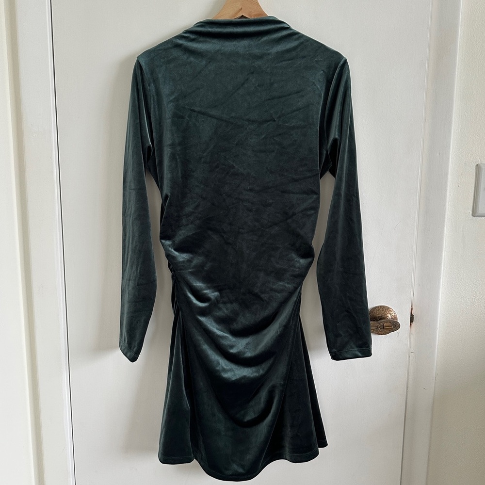 NWT Abercrombie & fitch Paloma velvet green dress size L - Picture 6 of 7